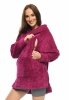 MijaCulture - super soft and cozy maternity and nursing sweatshirt with hood BEAR M022 berry